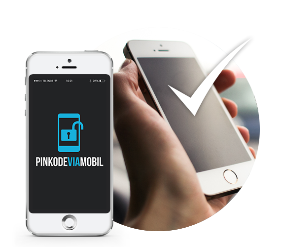 Pinkode og verifisering via mobil